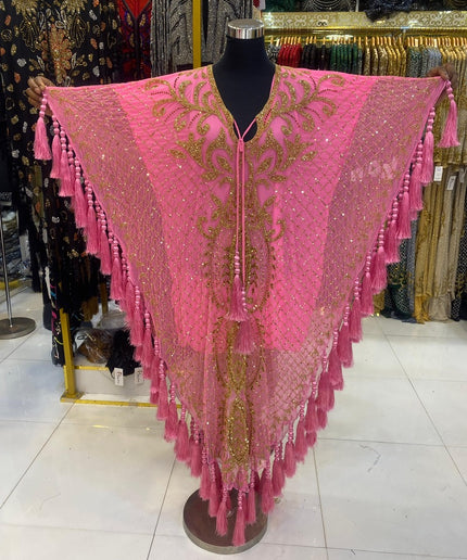 Fancy Beaded Kaftan with Tassels