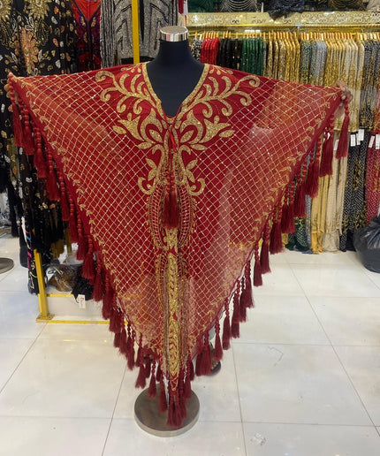 Fancy Beaded Kaftan with Tassels