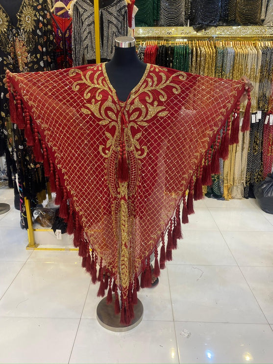 Fancy Beaded Kaftan with Tassels