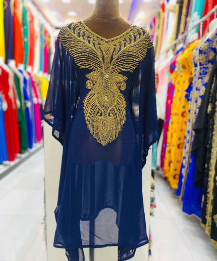 Embellished Kaftan Babydoll Dress