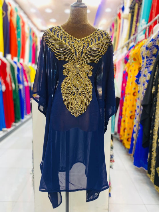 Embellished Kaftan Babydoll Dress