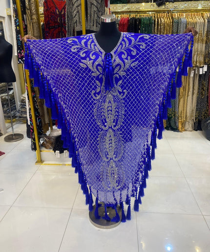 Fancy Beaded Kaftan with Tassels