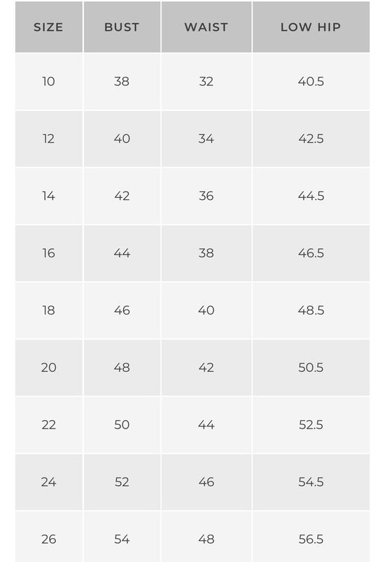 US Size Chart