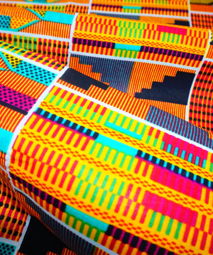 Kente African Print Fabric by The Yard Cotton