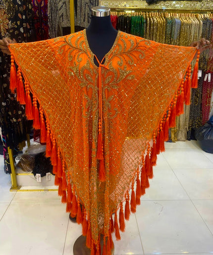 Fancy Beaded Kaftan with Tassels