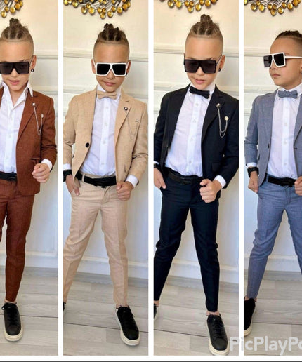 Boys' 5 Piece Slim Fit Suit