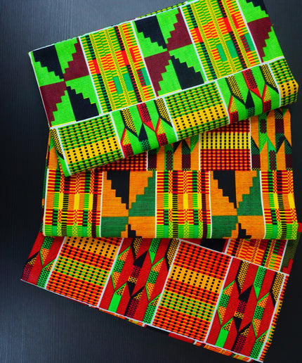 Kente African Print Fabric by The Yard Cotton