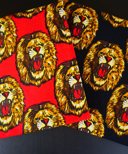 Isiagu Lion Head African Print Ankara Cotton Igbo Traditional Wedding Clothes Making Party Decor