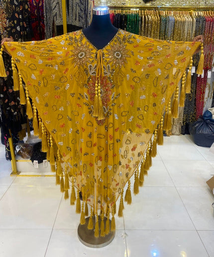 Fancy Embellished Kaftan with Tassels