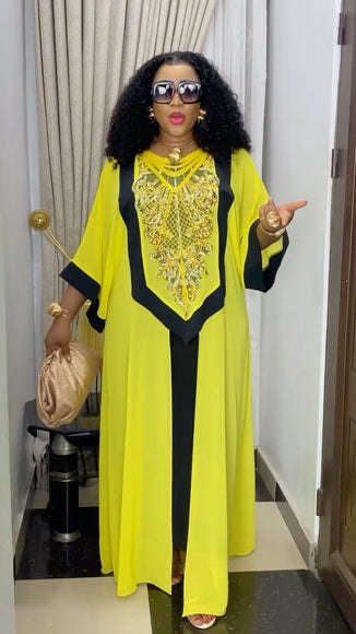 Embellished 2-Piece Kaftan Set