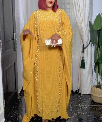 Gold Boubou Embellished Floor Length