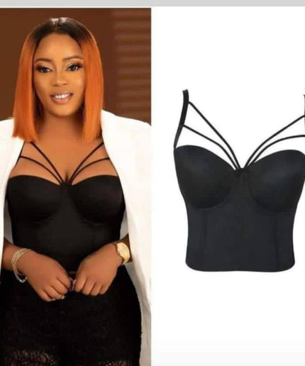 Black Bustier Cami Spaghetti Strap | Size 12-20