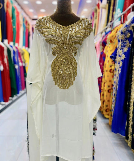 Embellished Kaftan Babydoll Dress