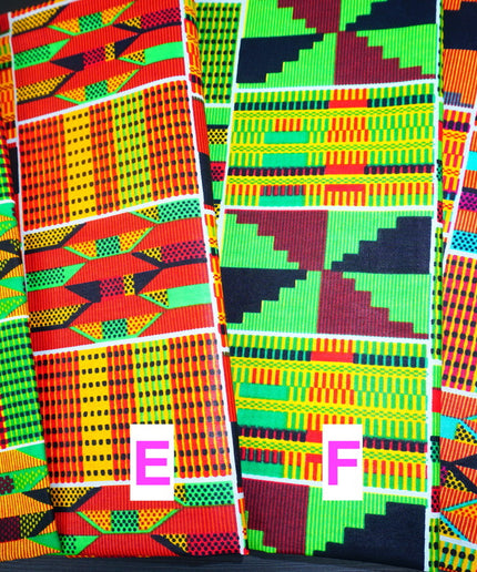 Kente African Print Fabric by The Yard Cotton