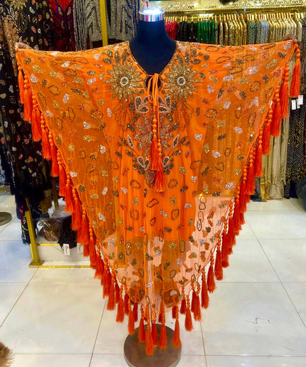 Fancy Embellished Kaftan with Tassels