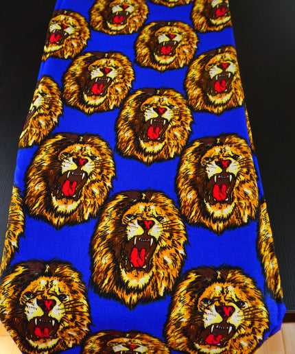 Isiagu Lion Head African Print Ankara Cotton Igbo Traditional Wedding Clothes Making Party Decor