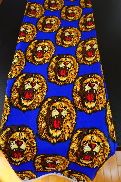 Isiagu Lion Head African Print Ankara Cotton Igbo Traditional Wedding Clothes Making Party Decor