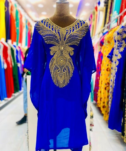 Embellished Kaftan Babydoll Dress