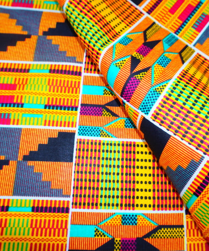 Kente African Print Fabric by The Yard Cotton