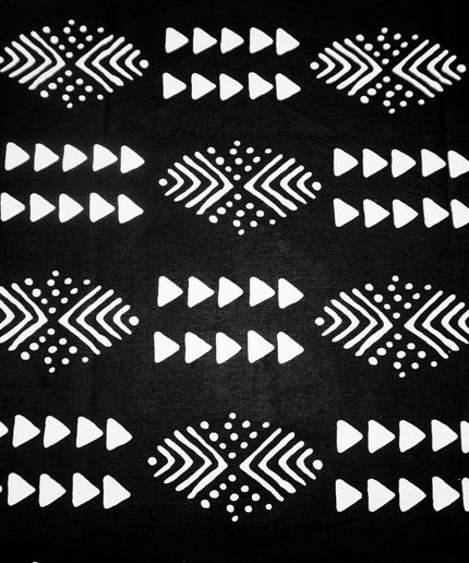 Black Mud Cloth African Print Cotton | Craft Sewing DIY Quilting