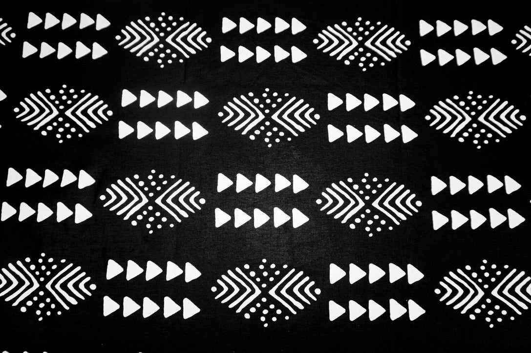 Black Mud Cloth African Print Cotton | Craft Sewing DIY Quilting