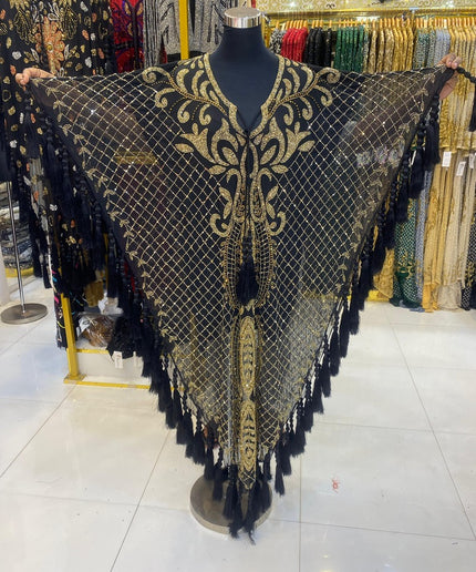 Fancy Beaded Kaftan with Tassels